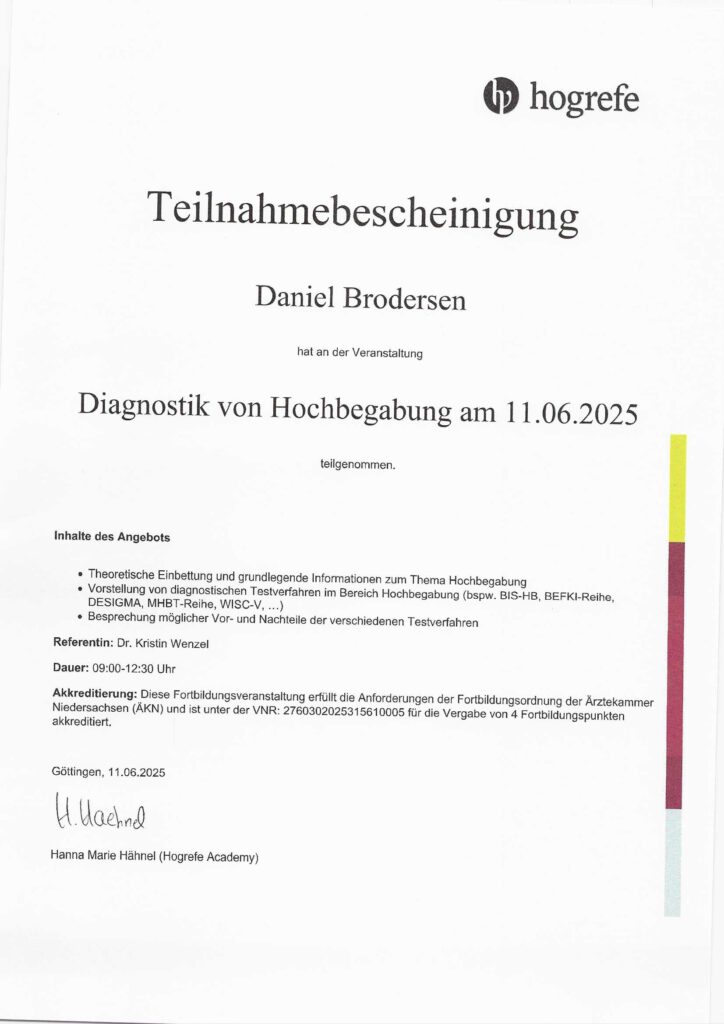 Diagnostik Hochbegabung